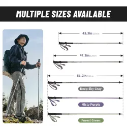 NATUREHIKE Lightwind Pro: Ultralekkie aluminiowe kije trekkingowe